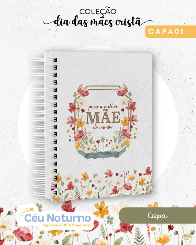 Caderno Versículos Wildflower - Coleção Cristã