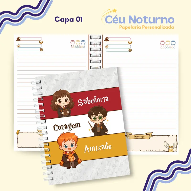 Caderno Harry Potter - Coleção escola de Bruxos