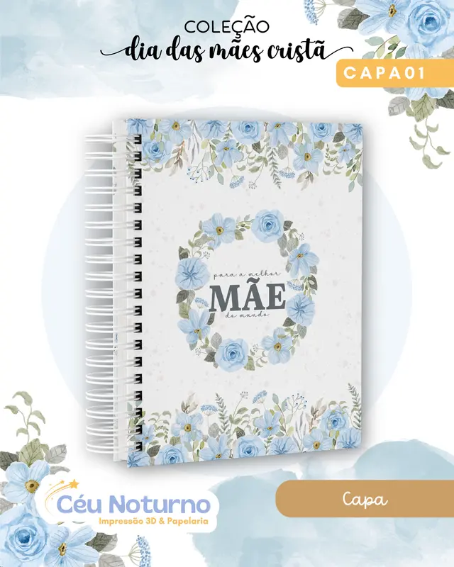 Caderno Versículos Azul - Coleção Cristã